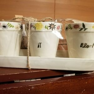 Rae dunn "let it bloom"pots